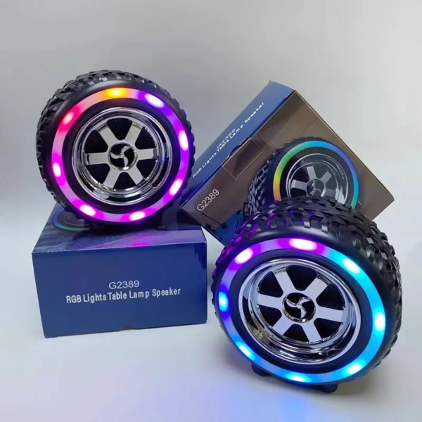 Bocina con diseño de Llanta RGB G2389 - Imagen 2