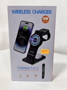 CARGADOR INHALAMBRICO 15W 5 EN 1 FOLDABLE
